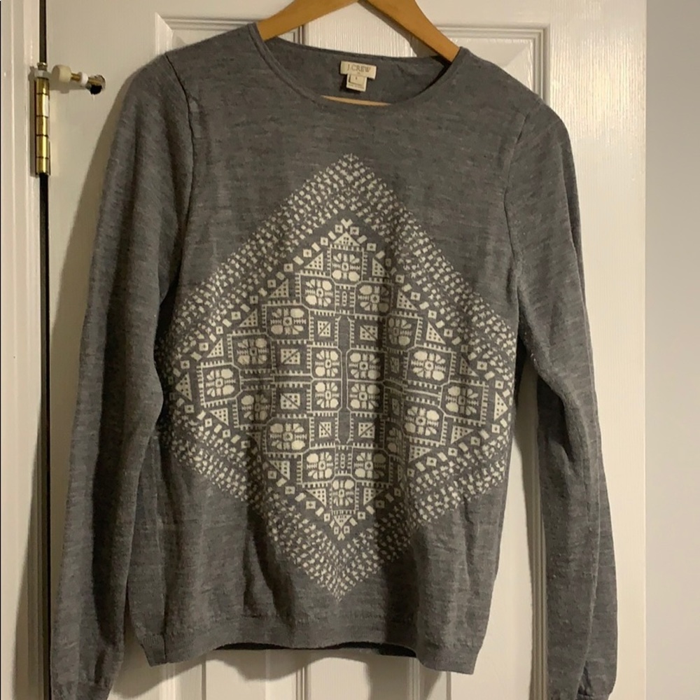 J Crew graphic geometric sweater